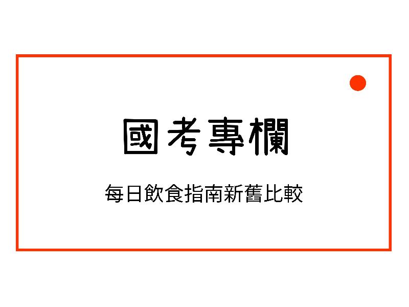 每日飲食指南新舊比較